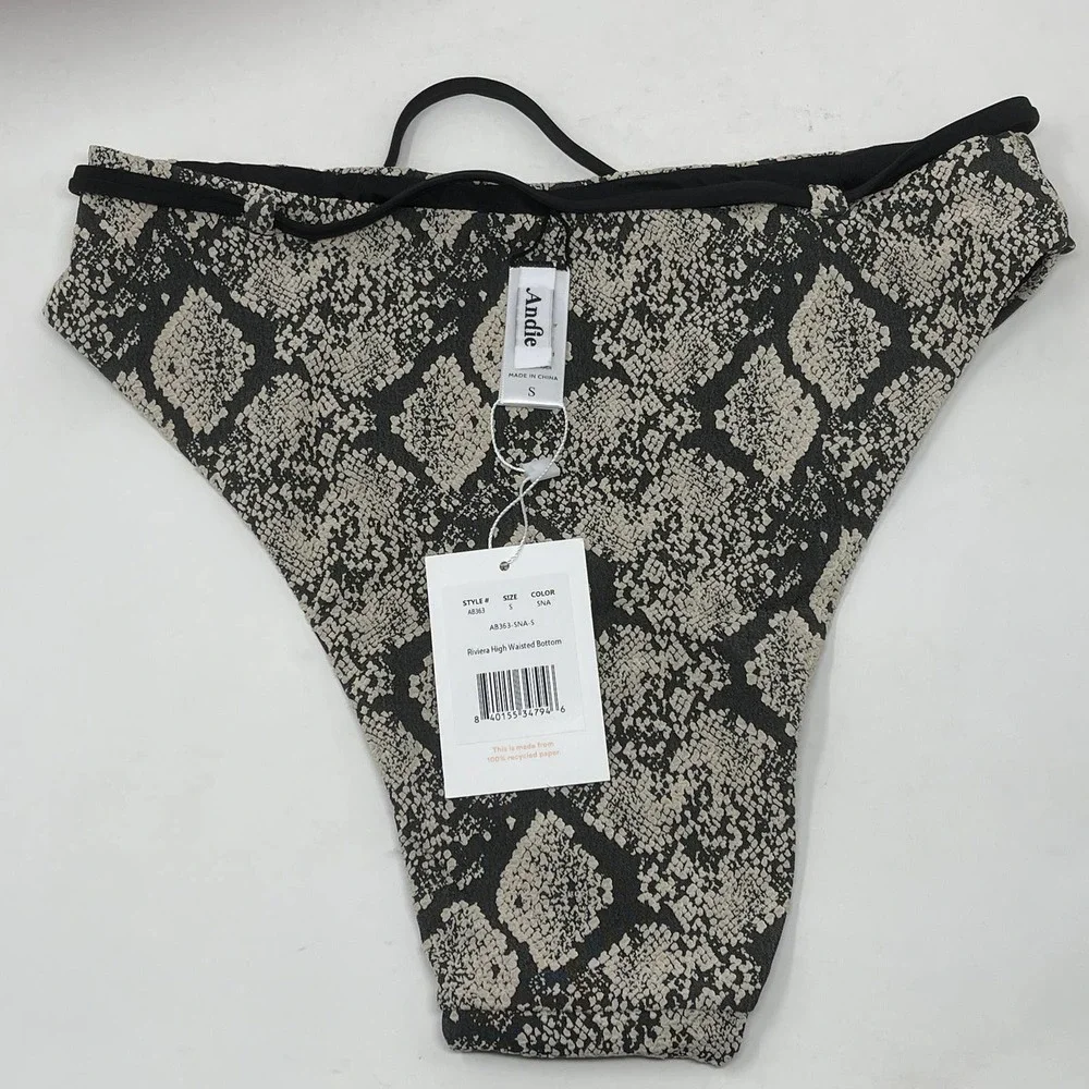 Andie Bottom Snake Riviera High Waisted Style: AB363 Small 1059:S1393